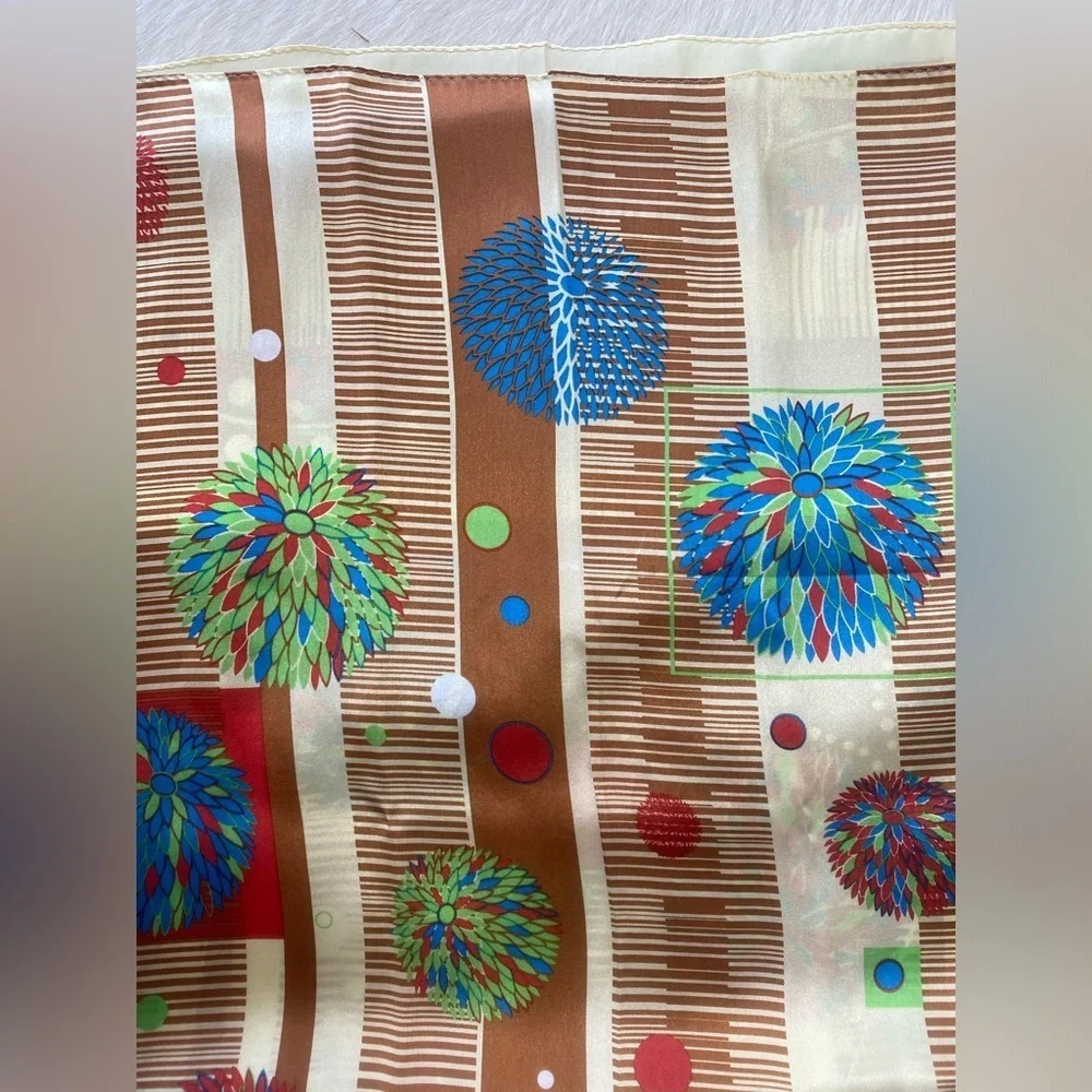 William Boss 100% silk scarf retro art deco style made in Italy